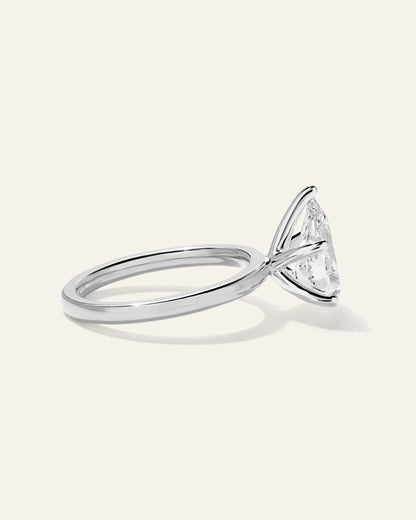 Lab Grown Diamond Pear Comfort Fit Engagement Ring - 2.5ct - 4 / Yellow Gold
