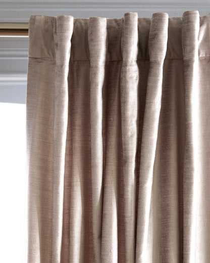 Luster Velvet Curtain - Single Panel - 48x84 / Champagne