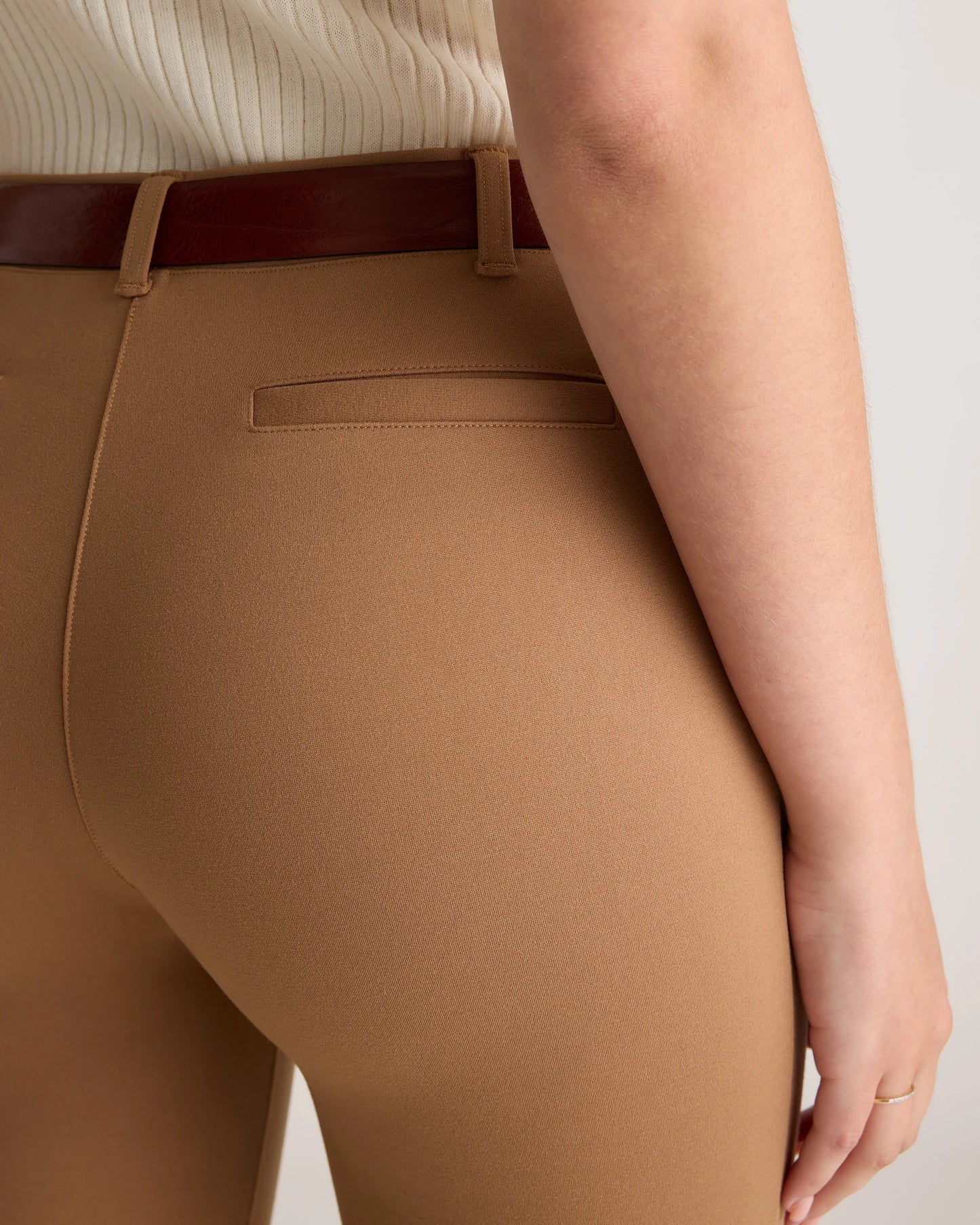 Ultra-Stretch Ponte Straight Leg Pants - XS / Morel Grey