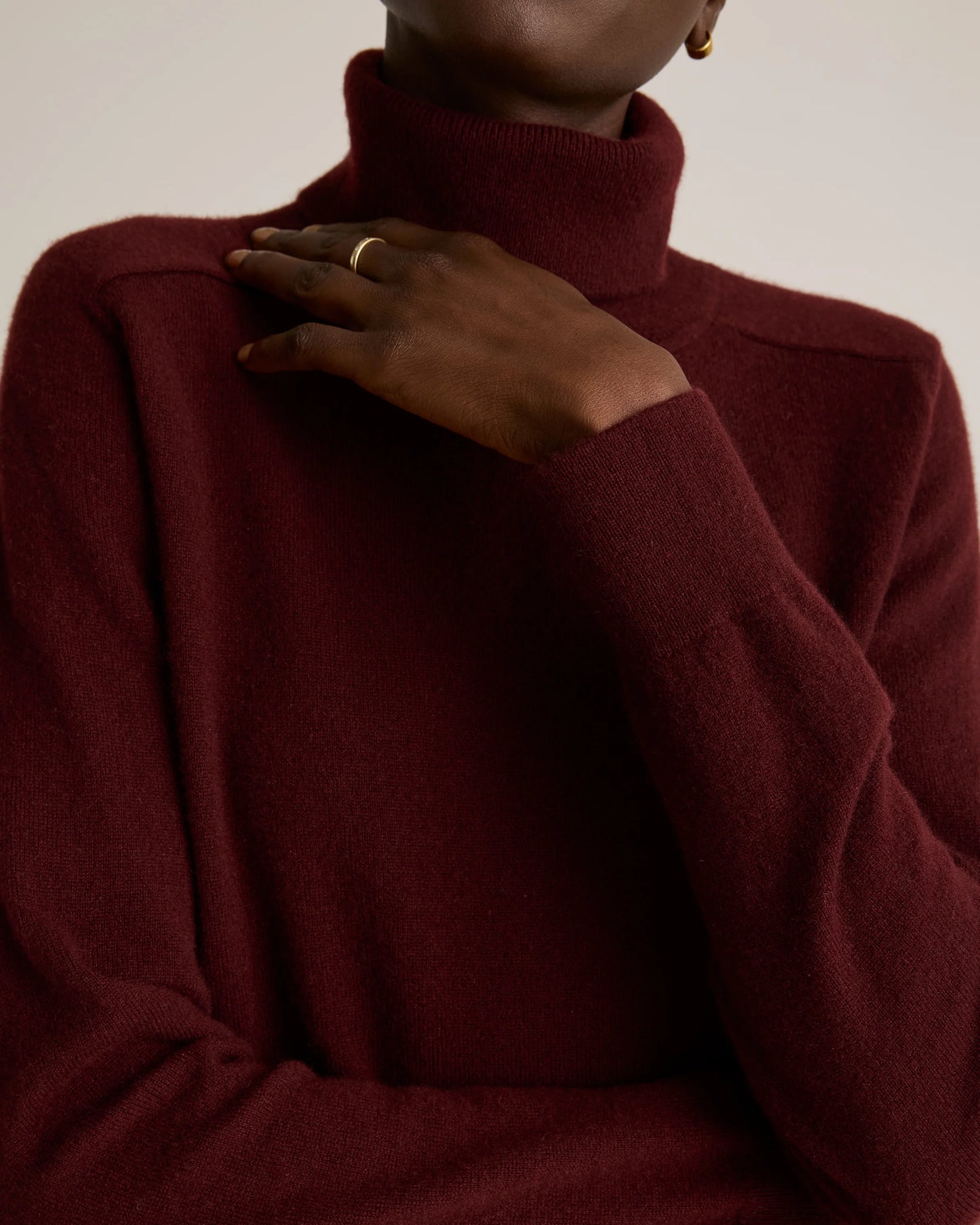 Mongolian Cashmere Turtleneck Sweater - XS / Heather Grey