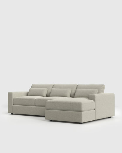 Ashford Deep Seat Chaise Sectional in Performance Basketweave - 119" Right Arm / Flax