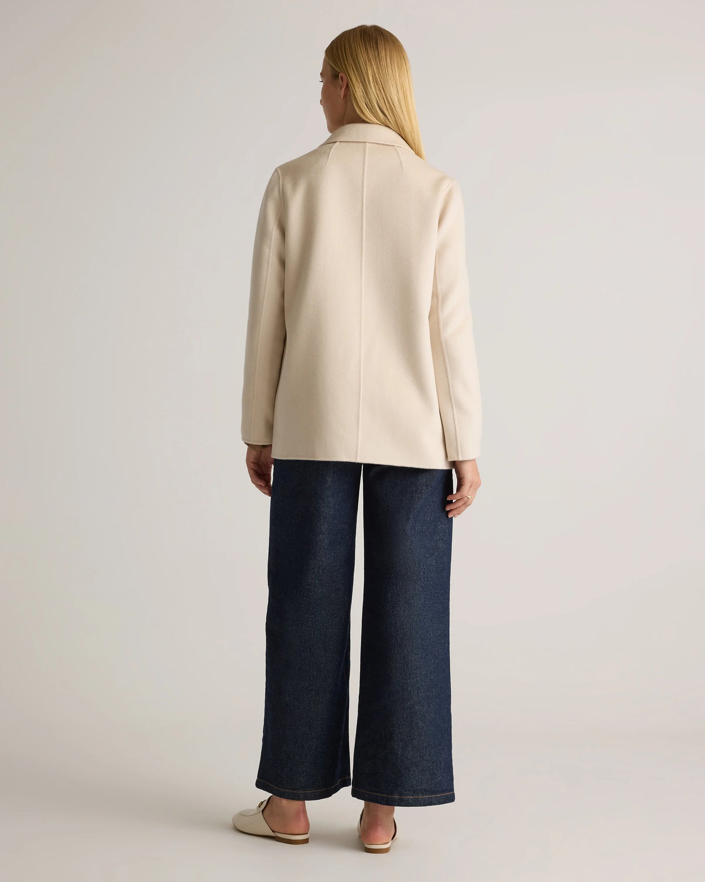 100% Mongolian Cashmere Double-Faced Open Blazer - XS / Camel