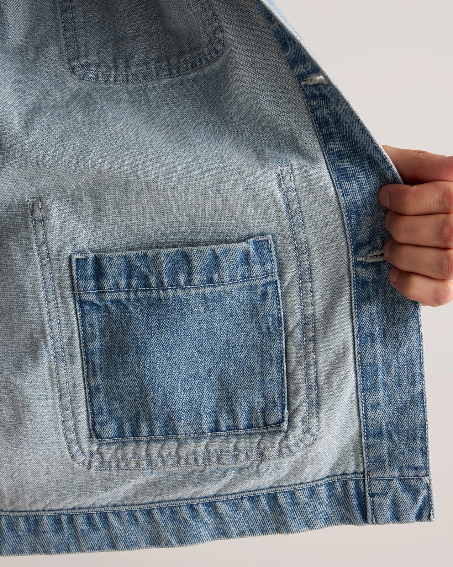 100% Organic Cotton Denim Chore Jacket - S / Dark Indigo