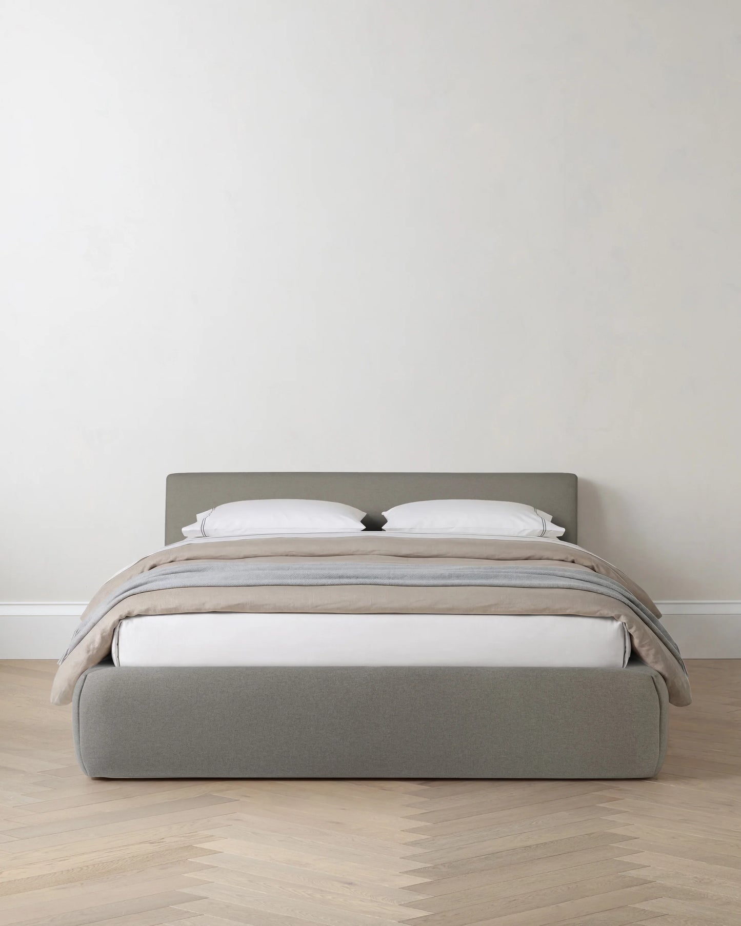 Plush Low Profile Platform Bed - Queen / Ivory