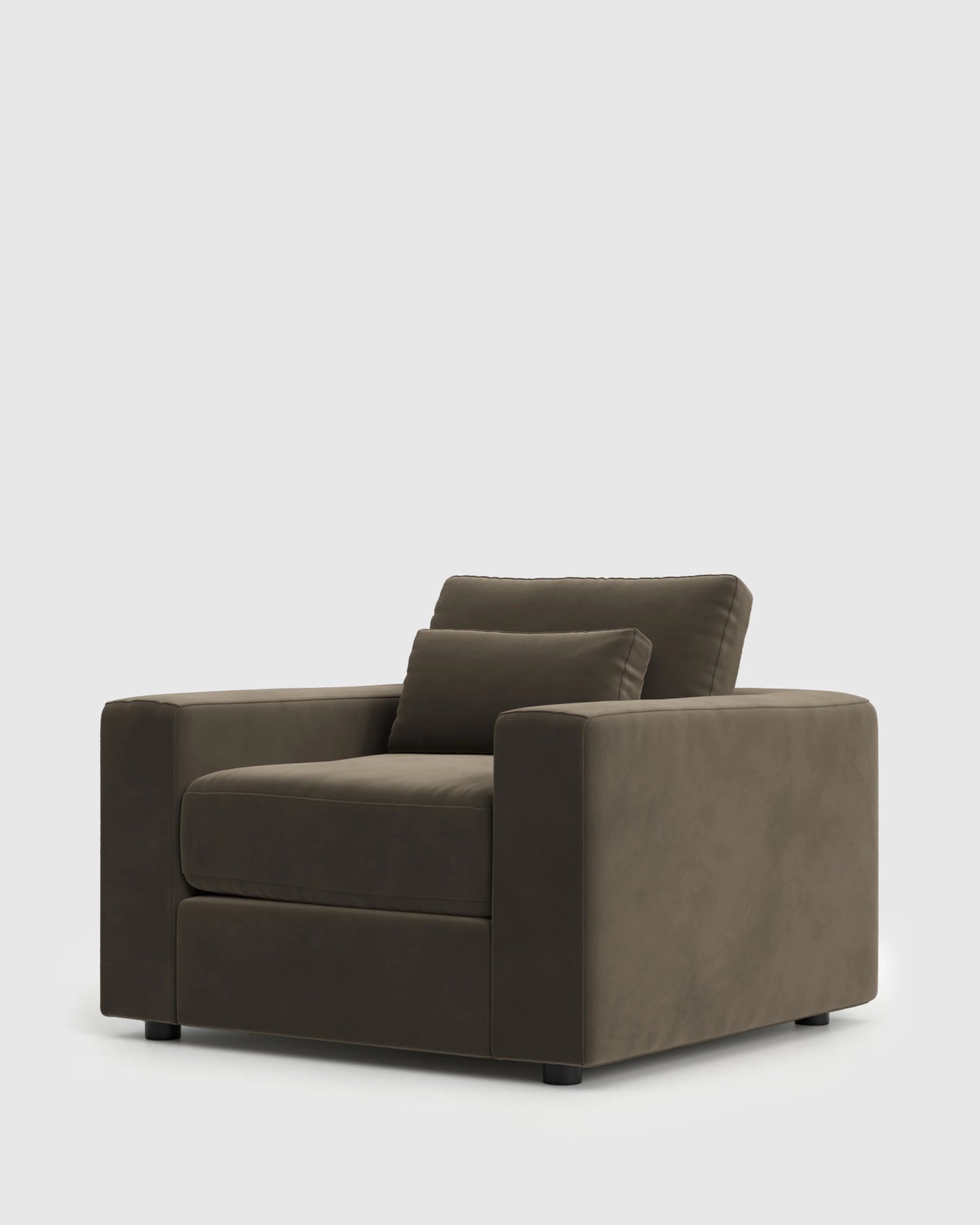 Ashford Deep Seat Chair and a Half in Performance Velvet - 46" / Caramel