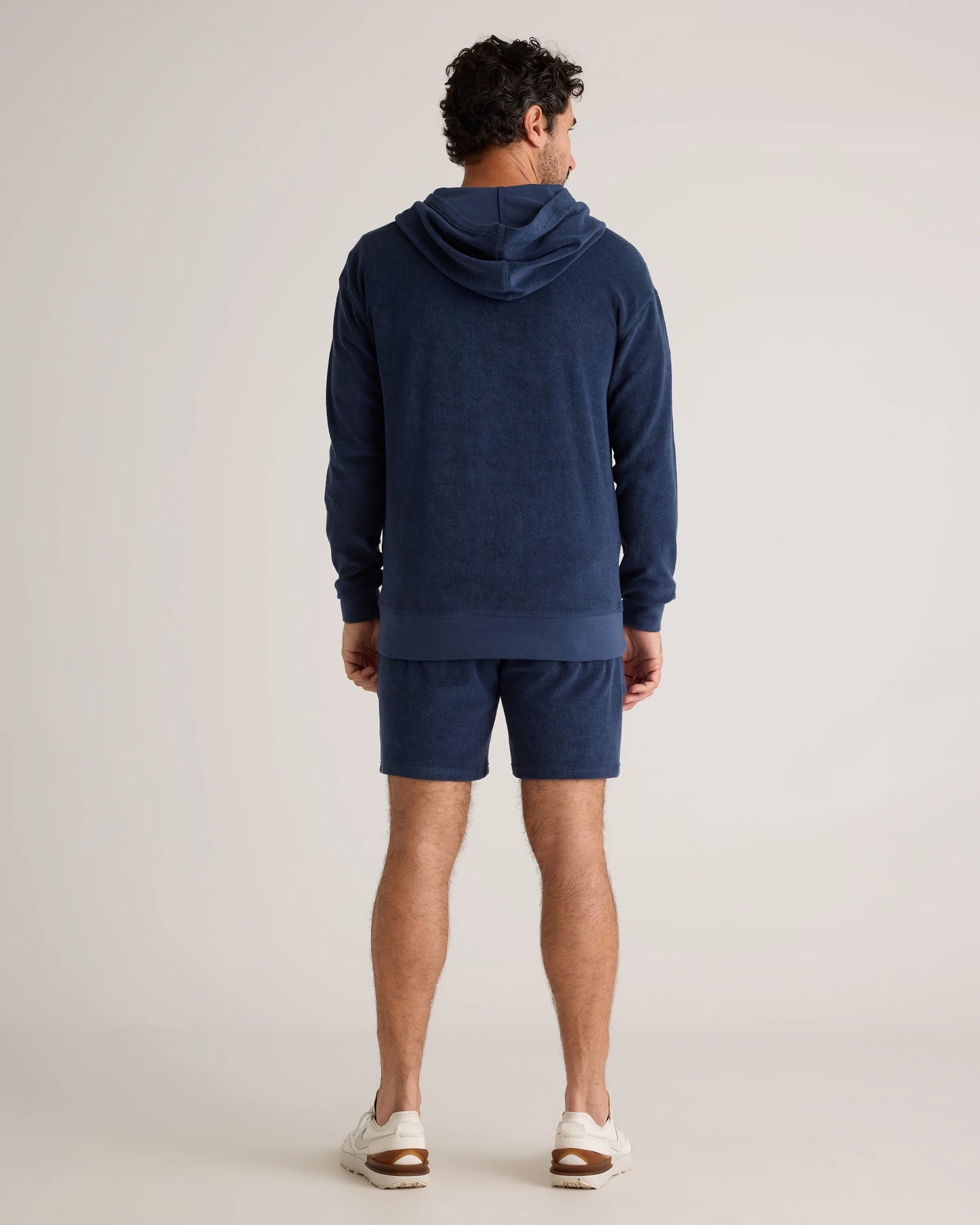 100% Organic Cotton Terry Towel Pullover Hoodie - S / Deep Navy