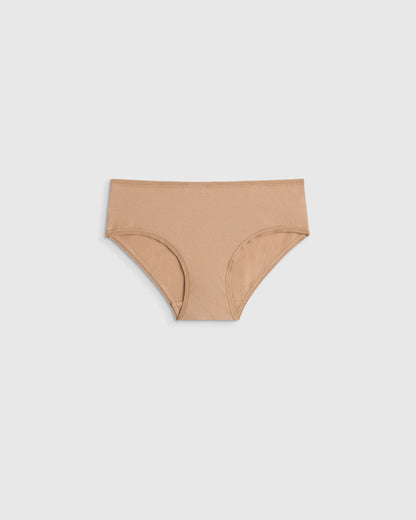 Girls Organic Cotton Hipster Solid 5-Pack - 6 / Neutral/Pink Multi Pack