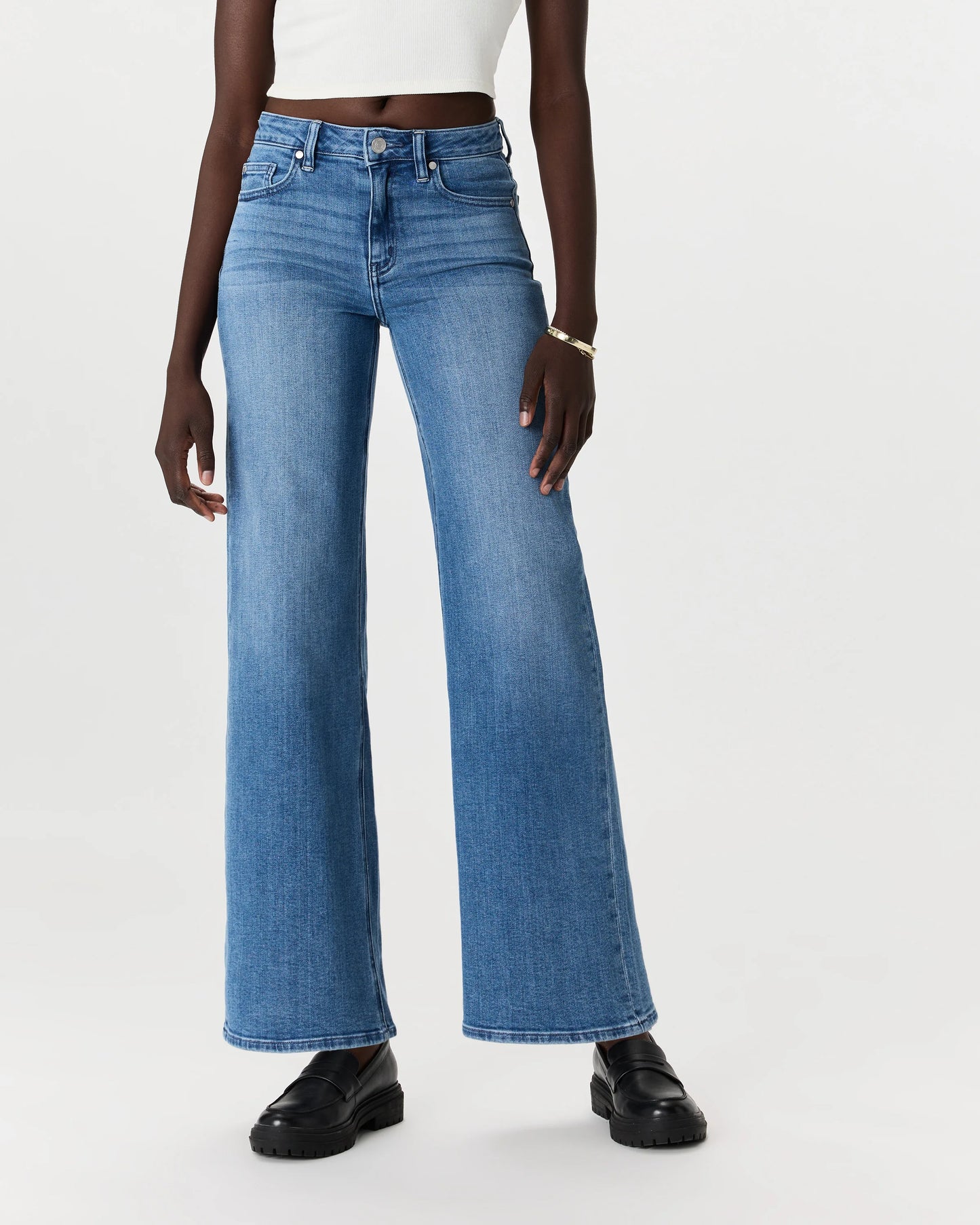 Bella Stretch Wide Leg Jeans - 24 / Frosted Blue