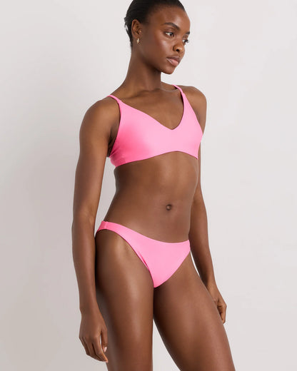 Italian V-Neck Bikini Top - XS / Black