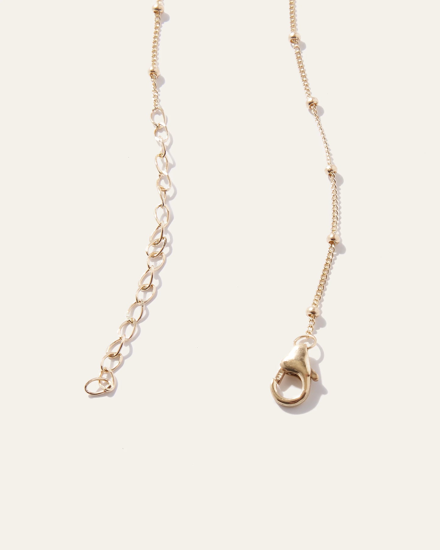 14k Gold Station Bead Choker - One Size / Yellow Gold
