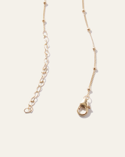 14k Gold Station Bead Choker - One Size / Yellow Gold