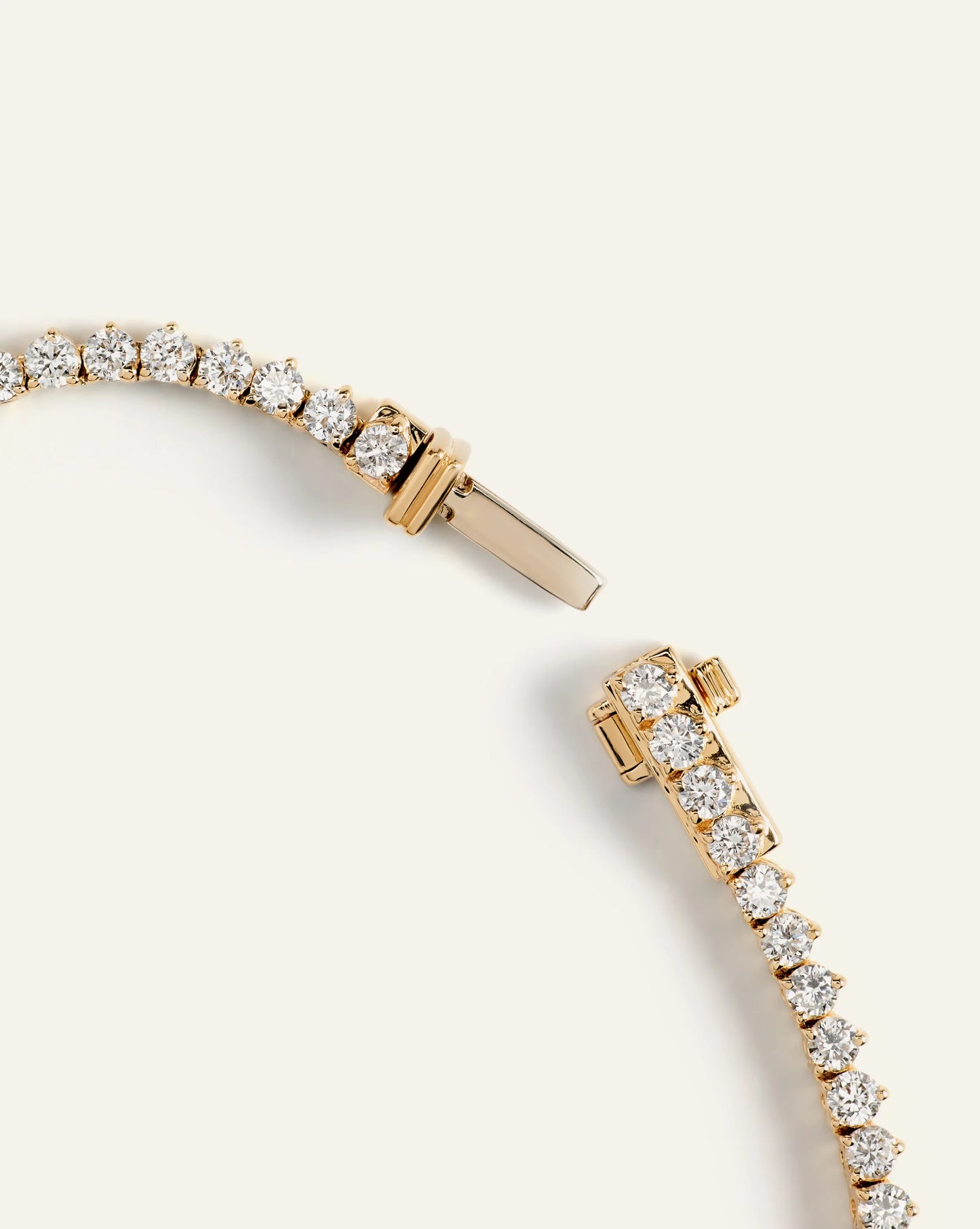 14K Gold Lab Grown Diamond Graduated Tennis Necklace - 10ctw - One Size / Yellow Gold
