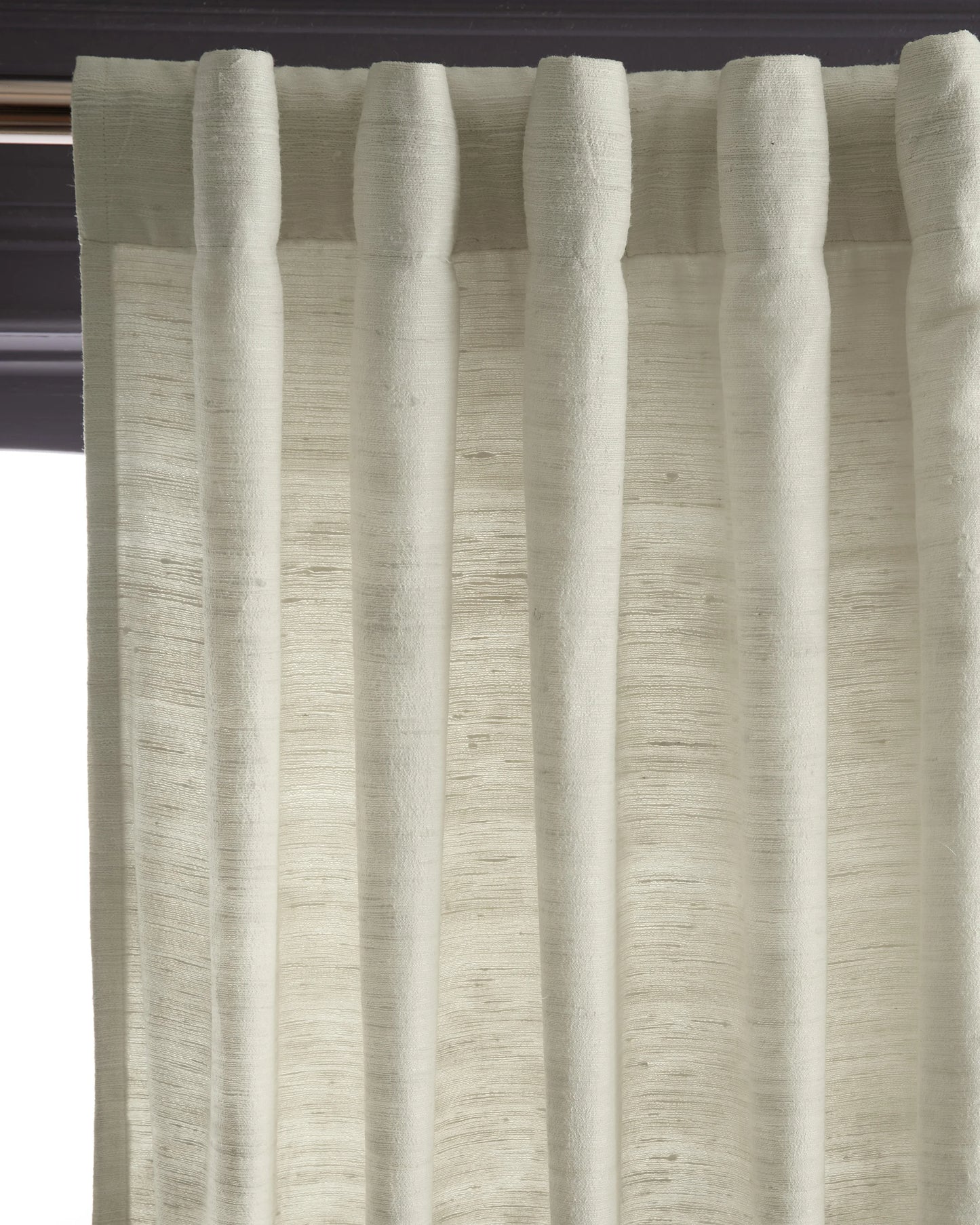 Raw Silk Curtain - Single Panel - 48x84 / Ivory