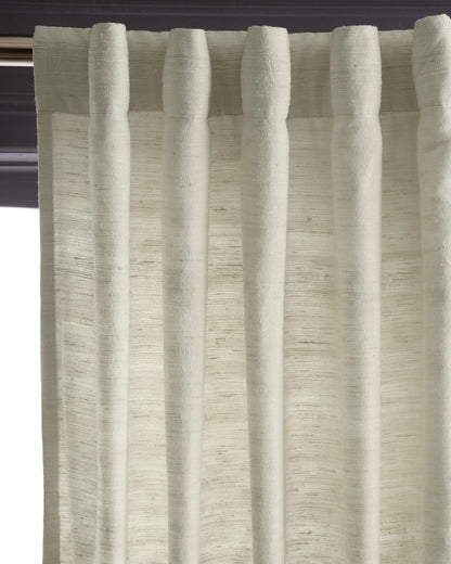 Raw Silk Curtain - Single Panel - 48x84 / Ivory