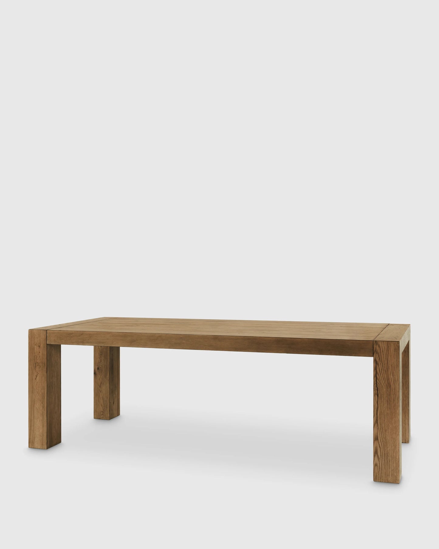 Reclaimed Oak Parsons Dining Table - One Size / Weathered Oak