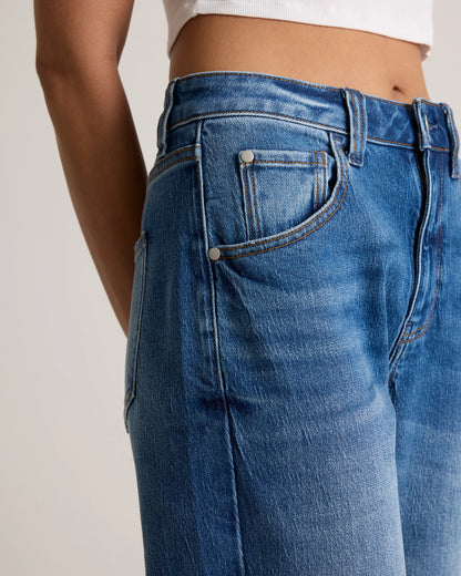 Bella Stretch Barrel Jeans - 24 / Cool Blue