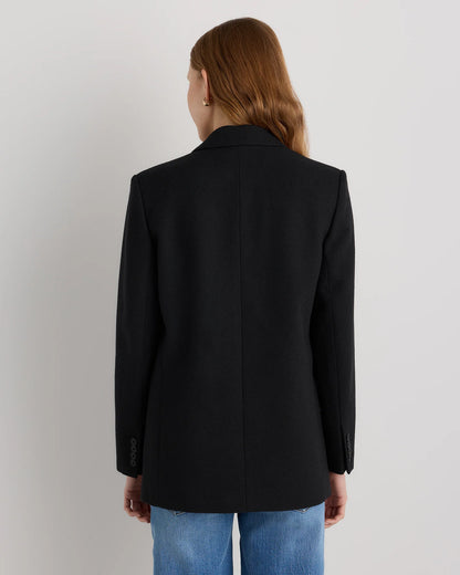 Italian Wool Oversized Blazer - XS / Textured Brown