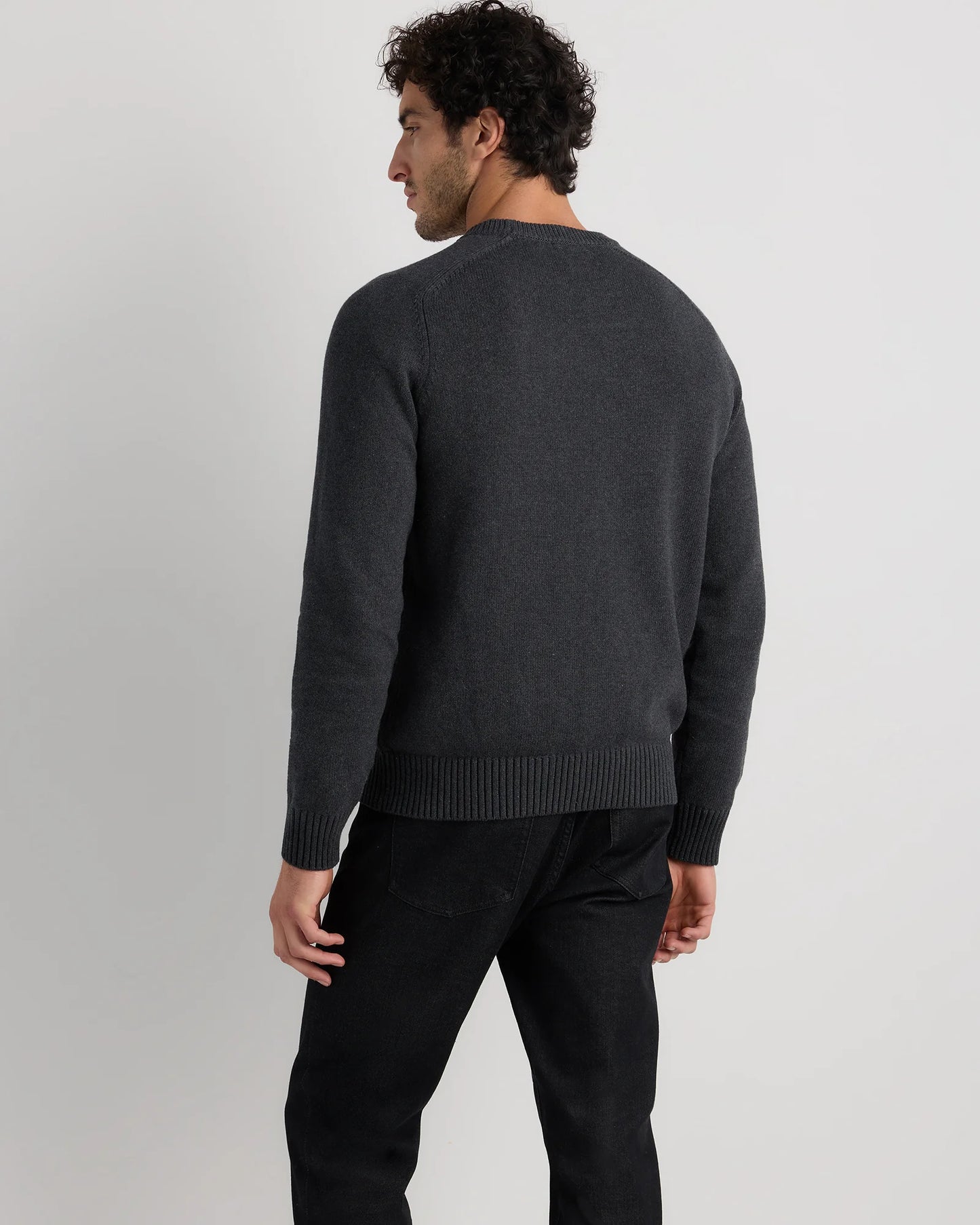 100% Organic Cotton Crewneck Sweater - S / Speckled Beige