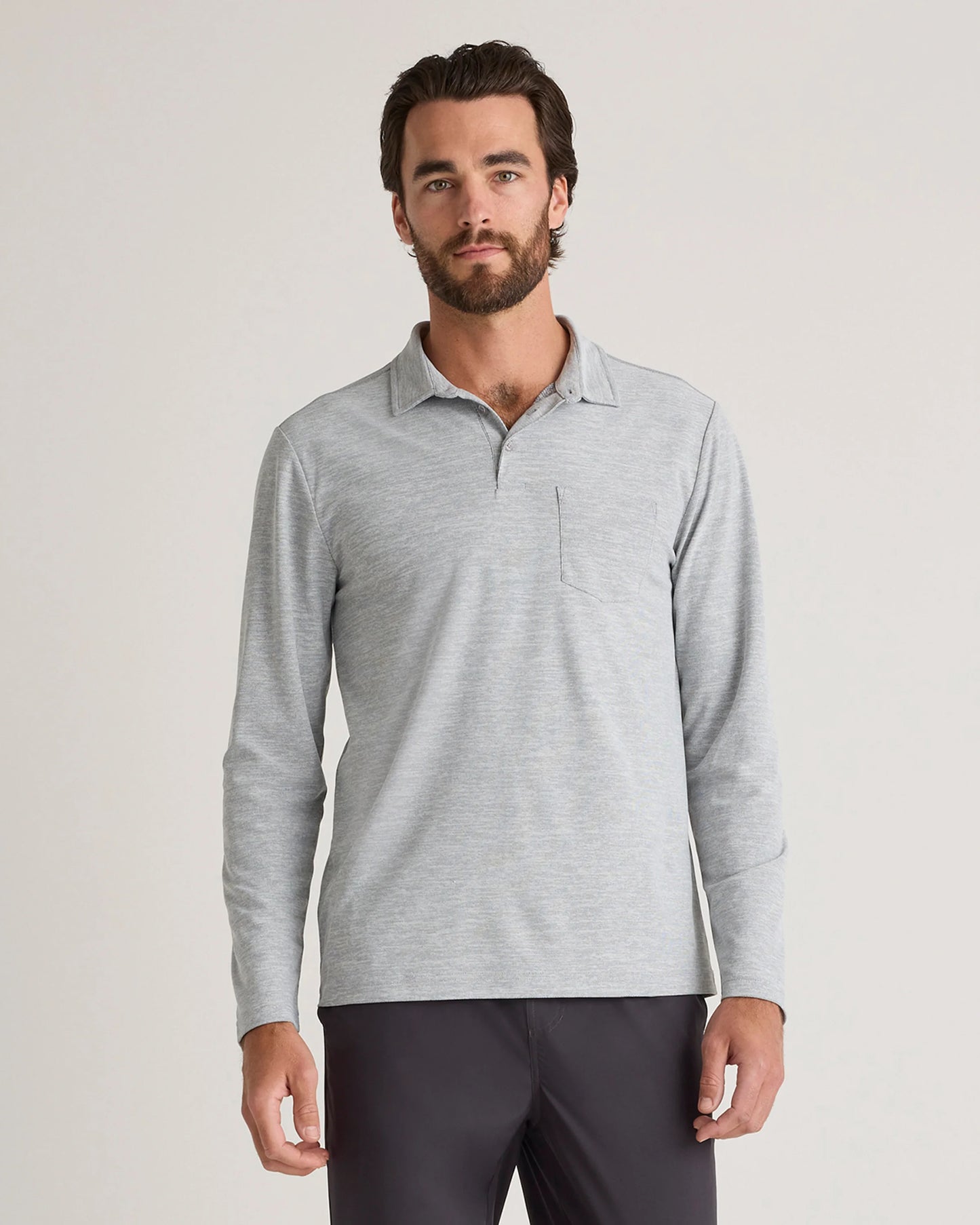 ProPique Performance Long Sleeve Polo - S / Navy