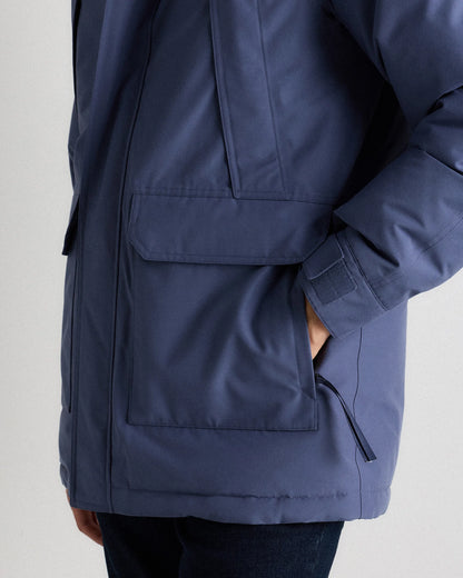 Responsible Down Hooded Parka - S / Storm Blue