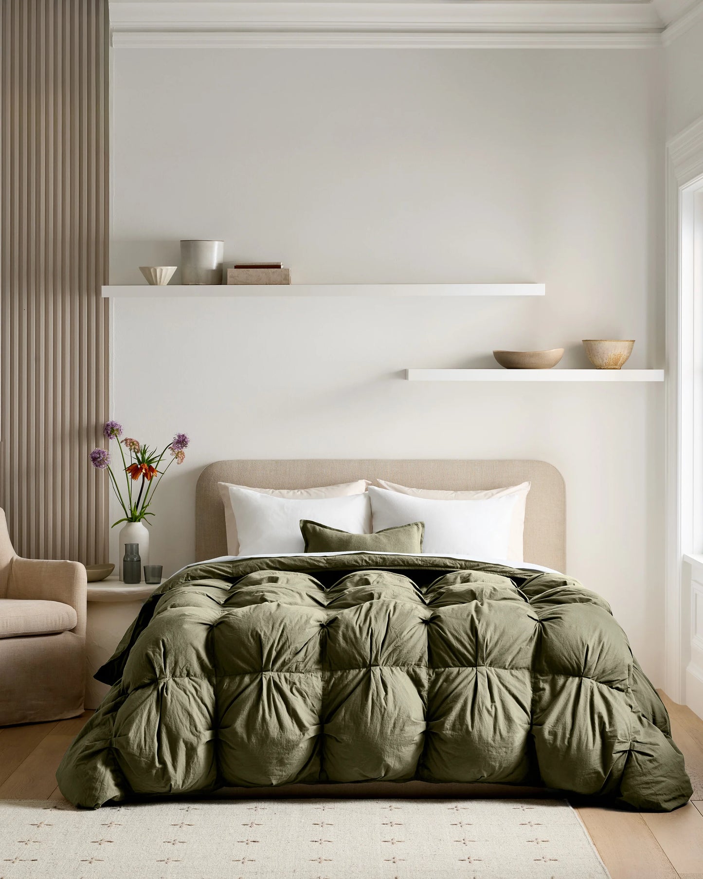Cotton Pintuck Comforter - Twin / Nightfall