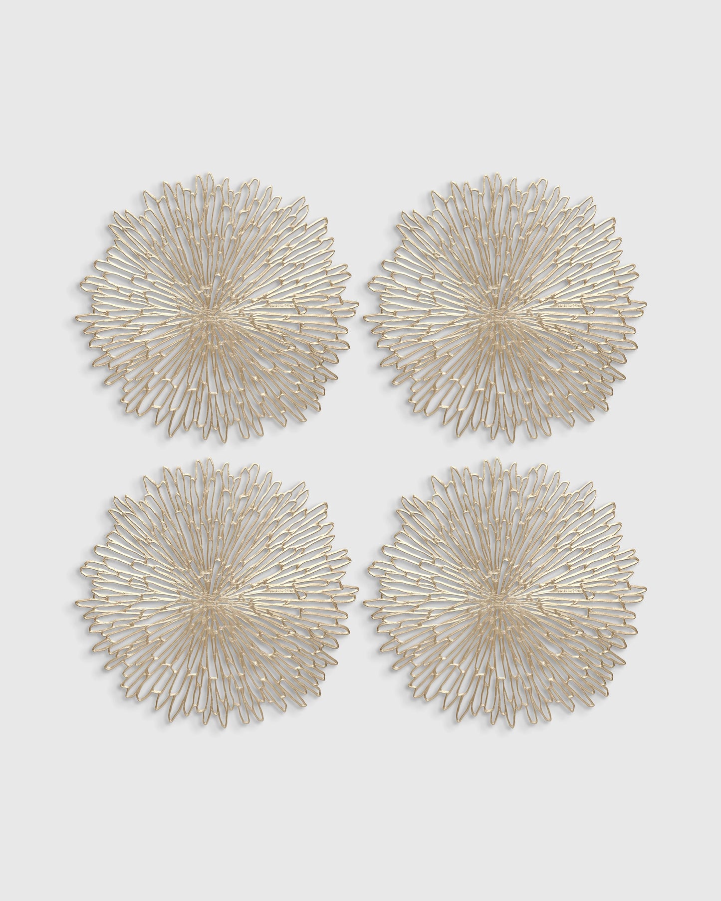 Pressed Bloom Placemats, Set of 4 by Chilewich - One Size / Champagne