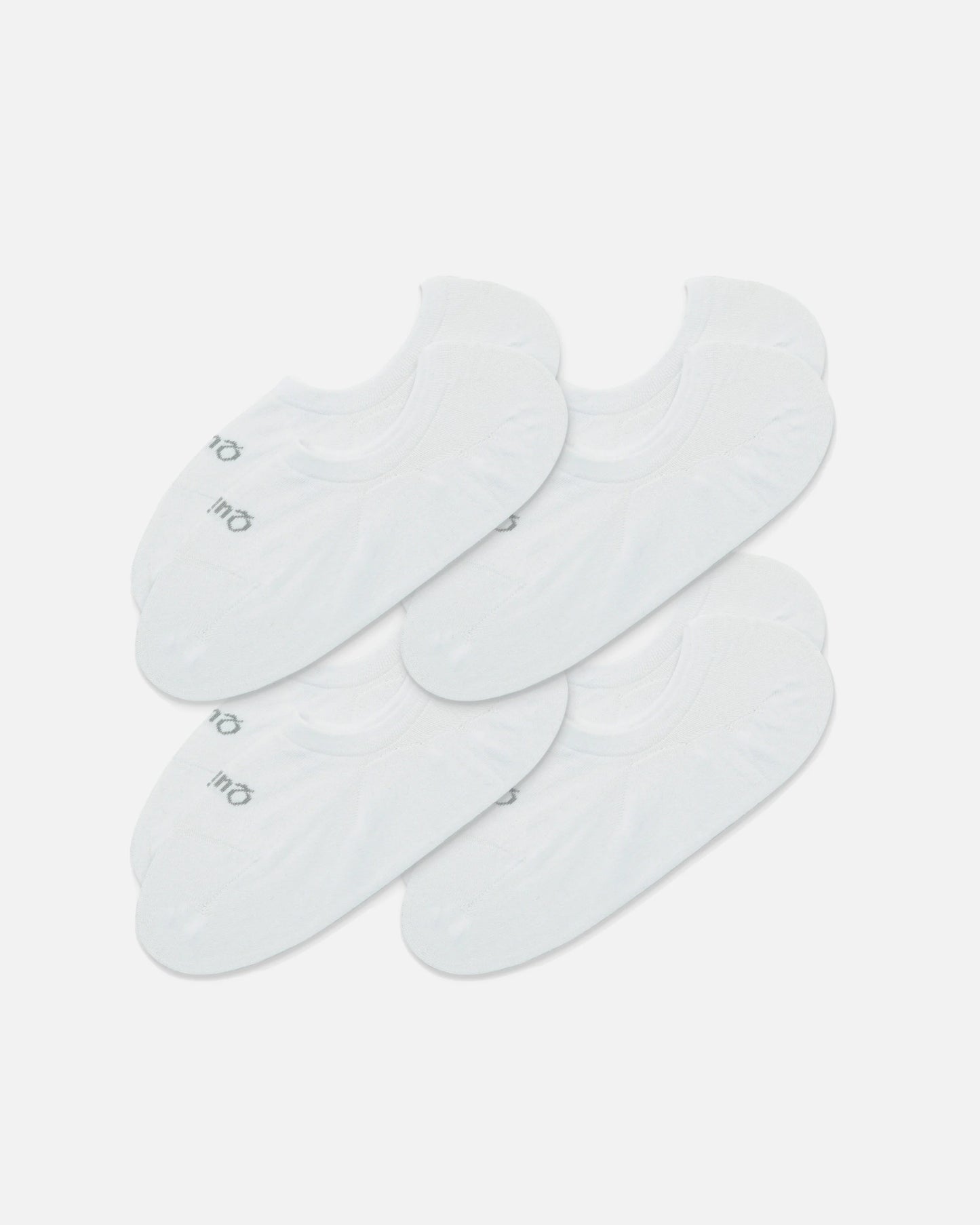 Everyday Lightweight Cotton No-Show Socks (4-pack) - S / White