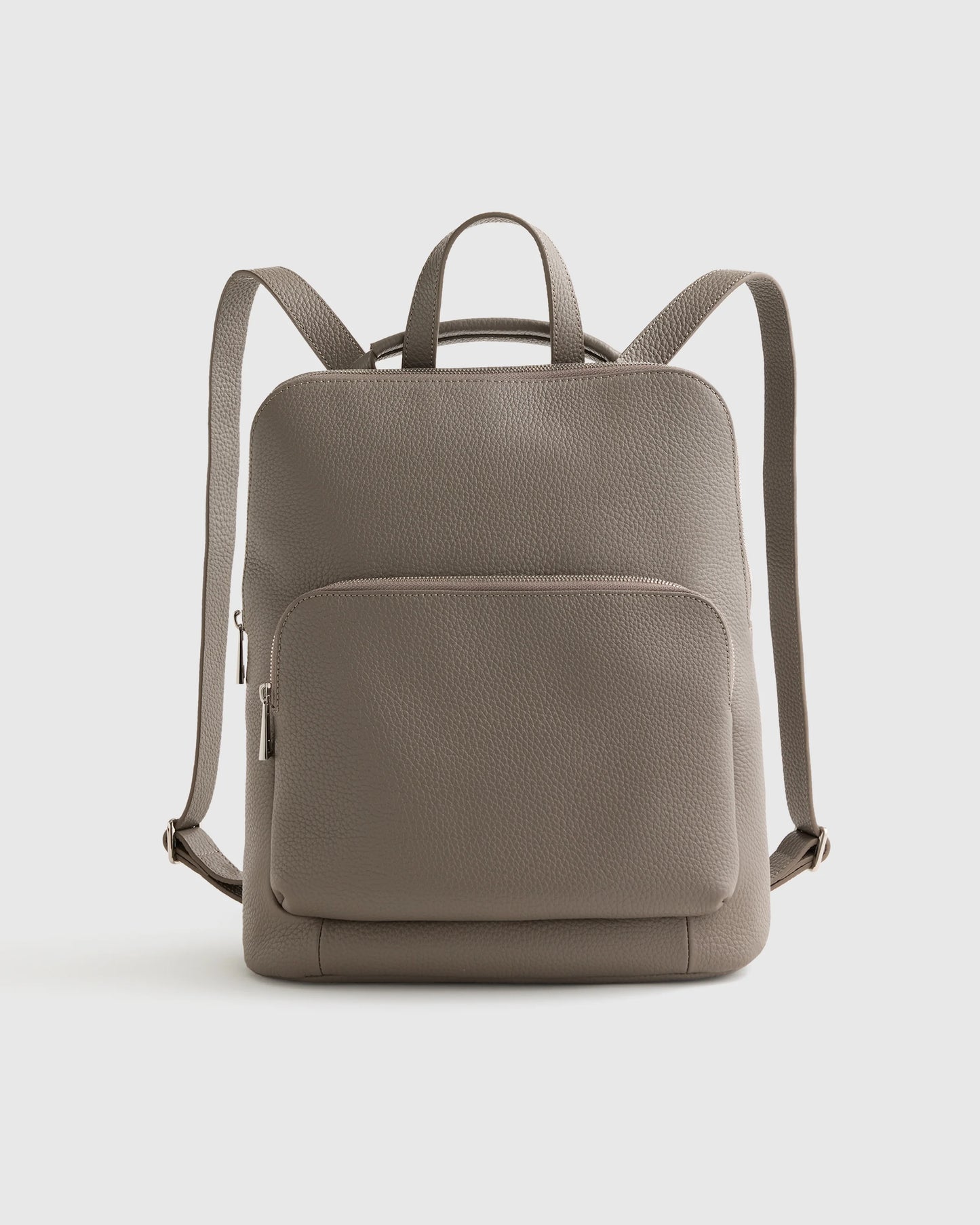 Italian Leather Convertible Backpack - One Size / Black