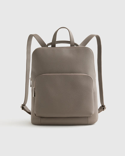 Italian Leather Convertible Backpack - One Size / Black