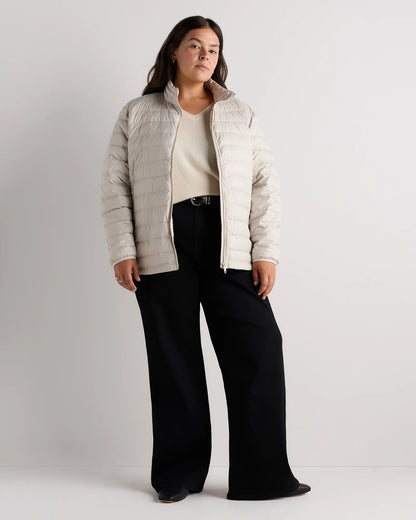 Lightweight Down Packable Puffer Jacket - 1X / Black