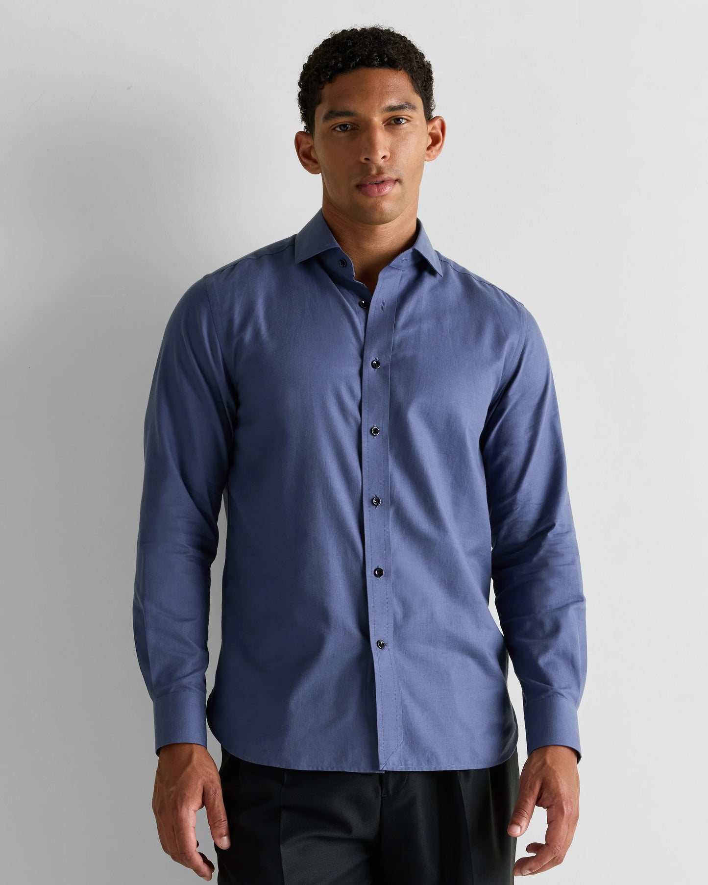 Organic Cotton Cashmere Dress Shirt - XS / Pale Blue