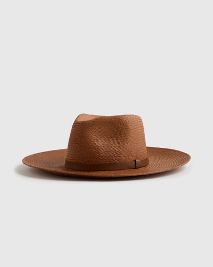 Toquilla Straw Wide Brim Panama Hat - S / Natural