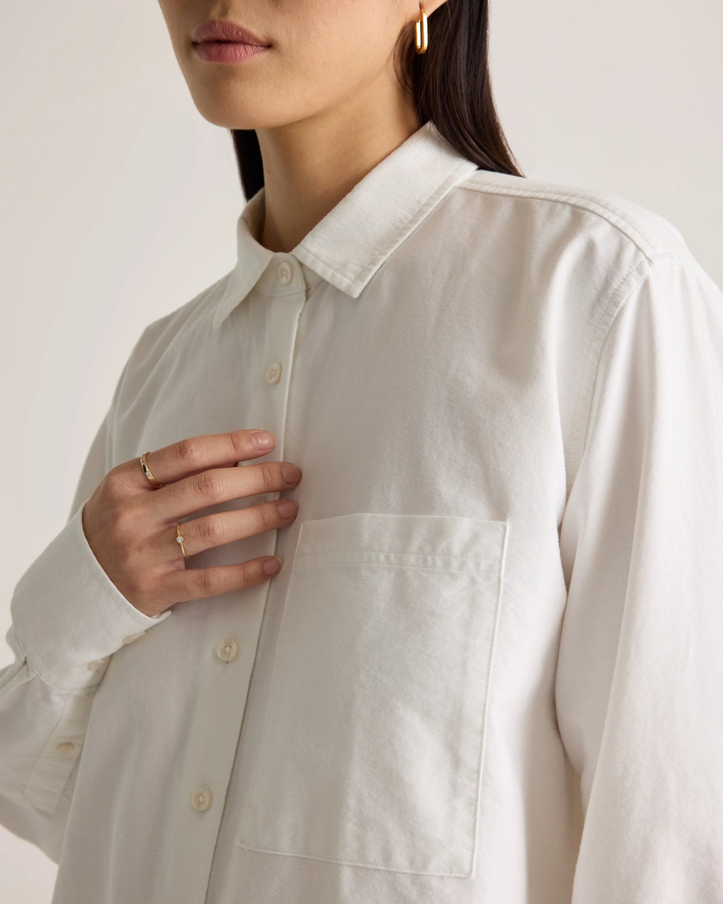 Organic Cotton Relaxed Oxford Shirt - XS / Opal Pink