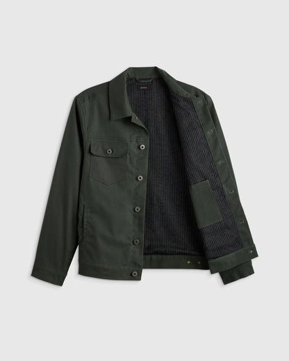 Organic Waxed Canvas Trucker Jacket - S / Black