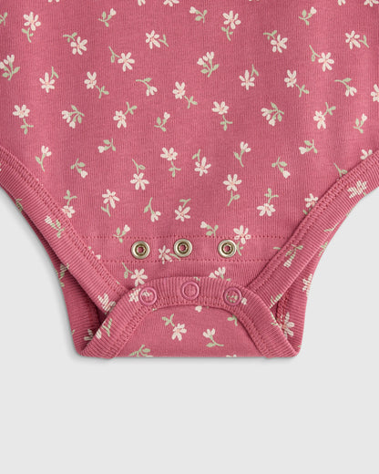 100% Organic Cotton Long Sleeve Bodysuit - 0-3M / Safari