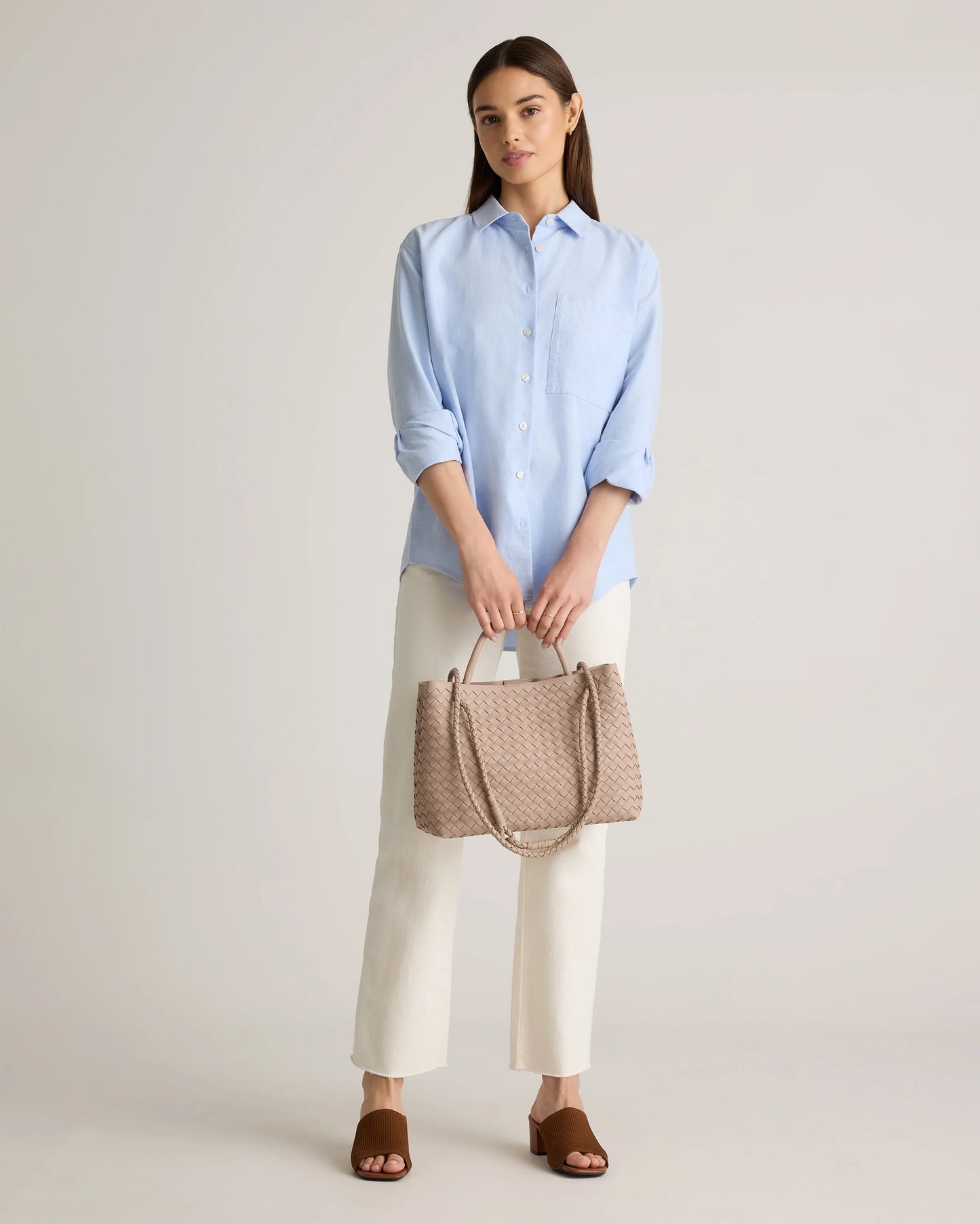 Romy Handwoven Satchel - One Size / Cognac