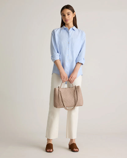 Romy Handwoven Satchel - One Size / Cognac