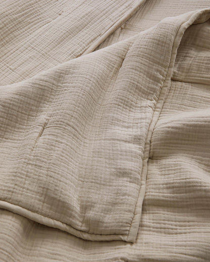 Organic Cotton Gauze Dream Quilt - Twin / Dried Sage