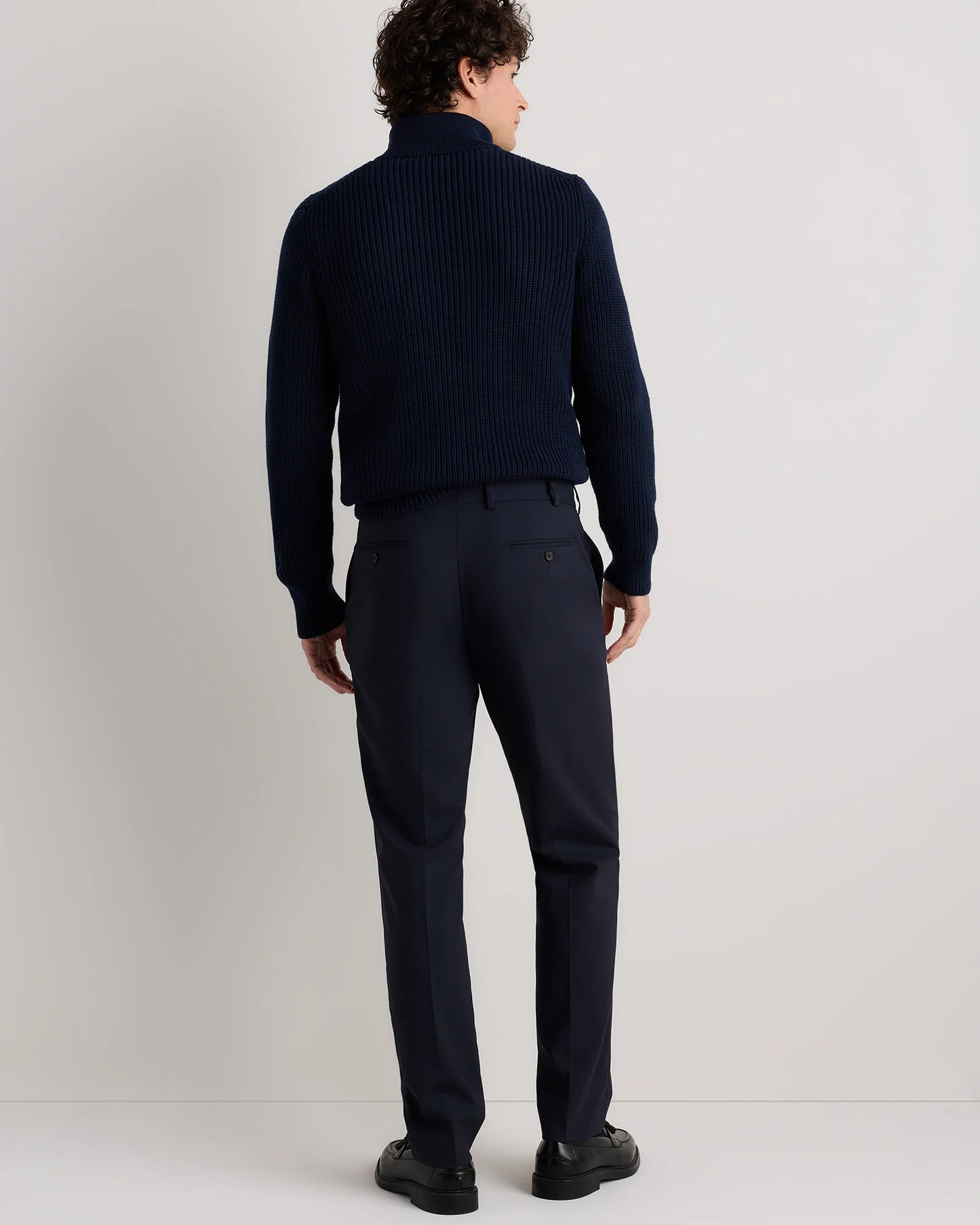 Stretch Wool Dress Pants - Straight - 30X30 / Black