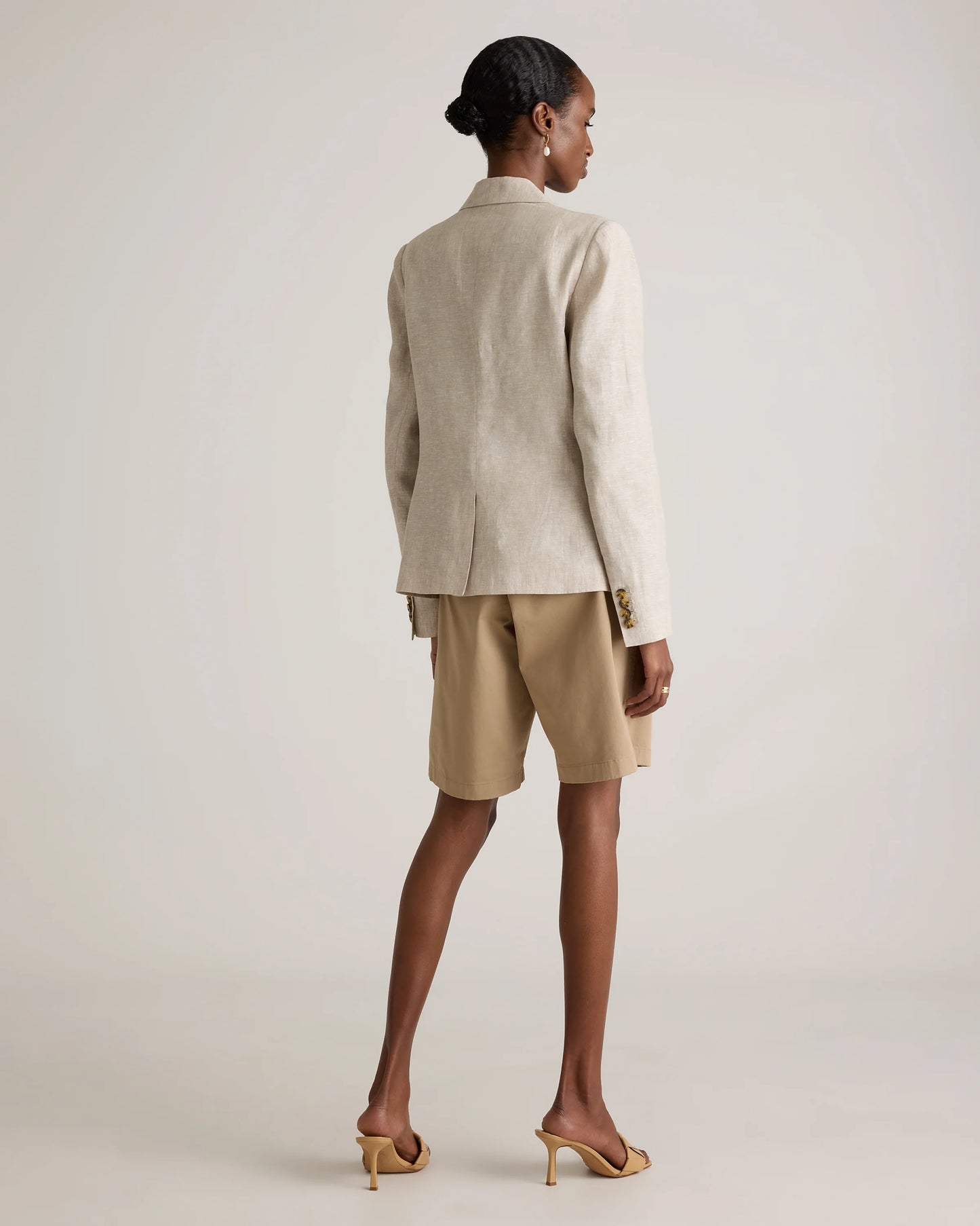 100% European Linen Structured Blazer - XS / French Blue