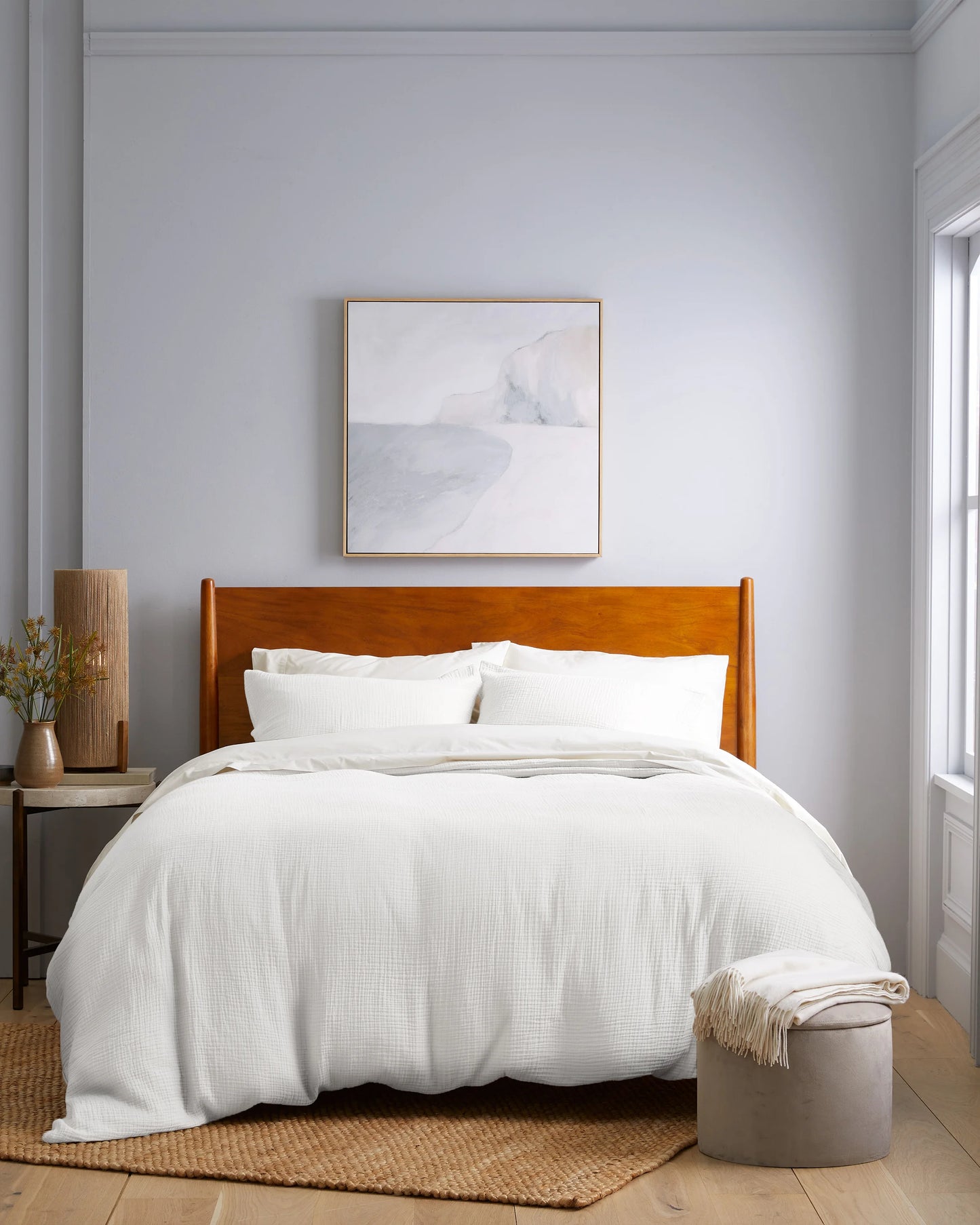 Organic Cotton Gauze Duvet Cover - Twin / Dried Sage
