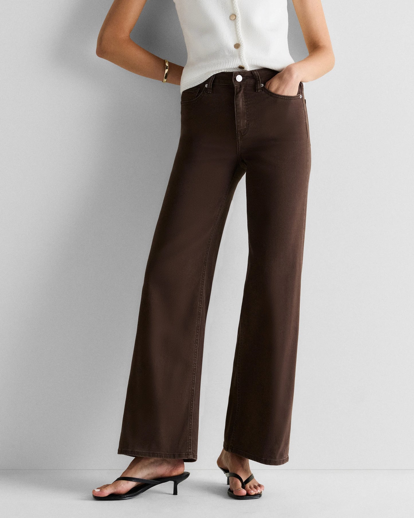 Bella Stretch Wide Leg Jeans - 24 / Frosted Blue