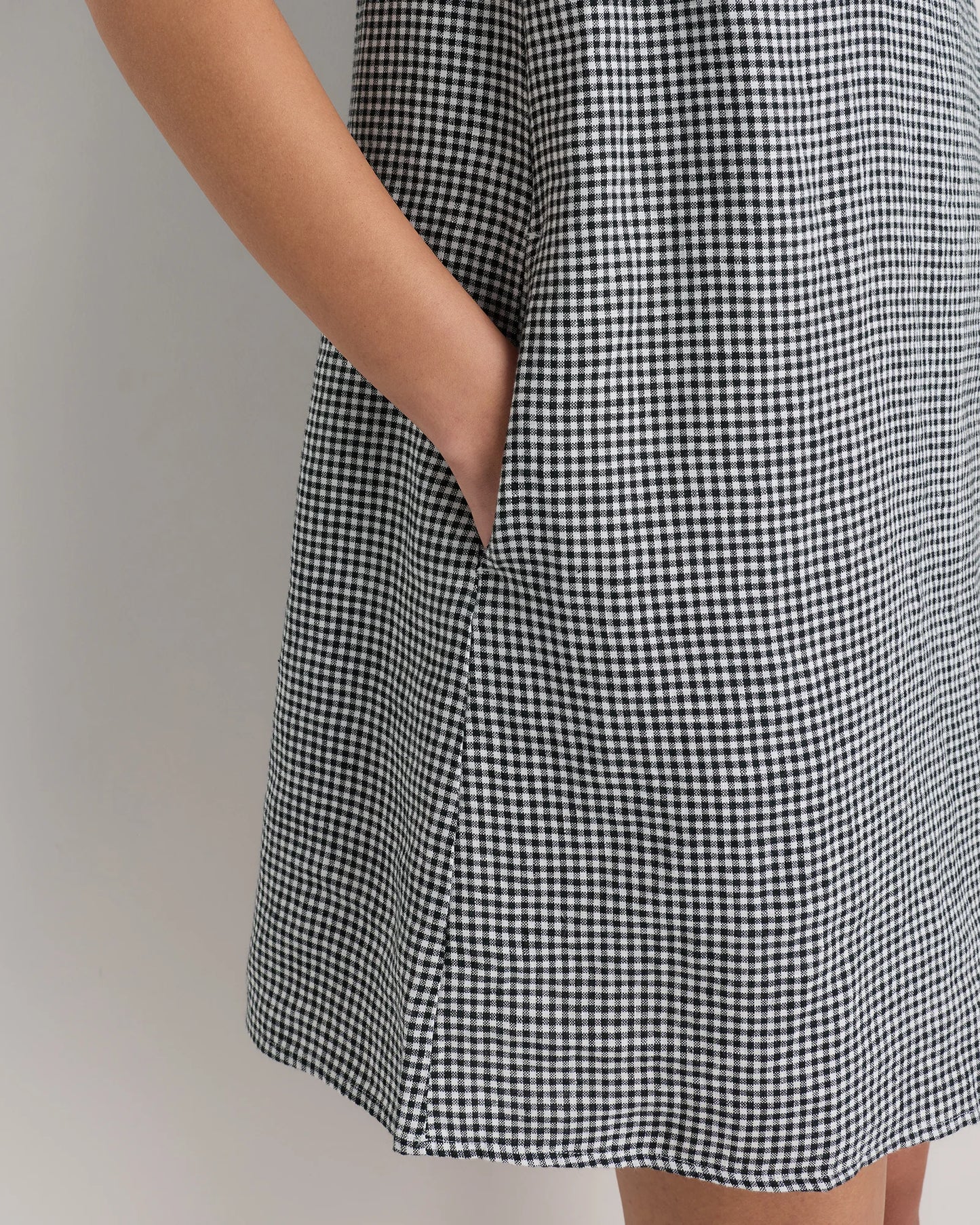 100% European Linen Tank Mini Dress - XS / Martini Olive
