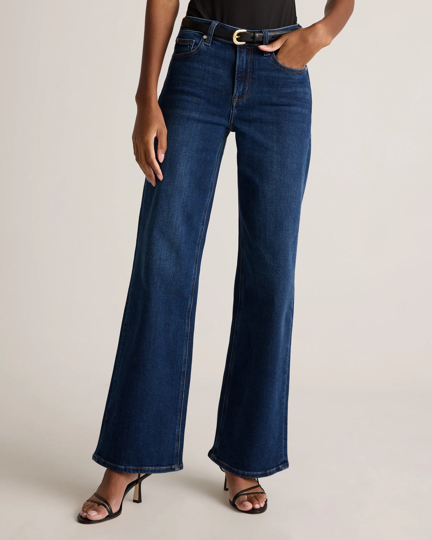Bella Stretch Wide Leg Jeans - 24 / Frosted Blue
