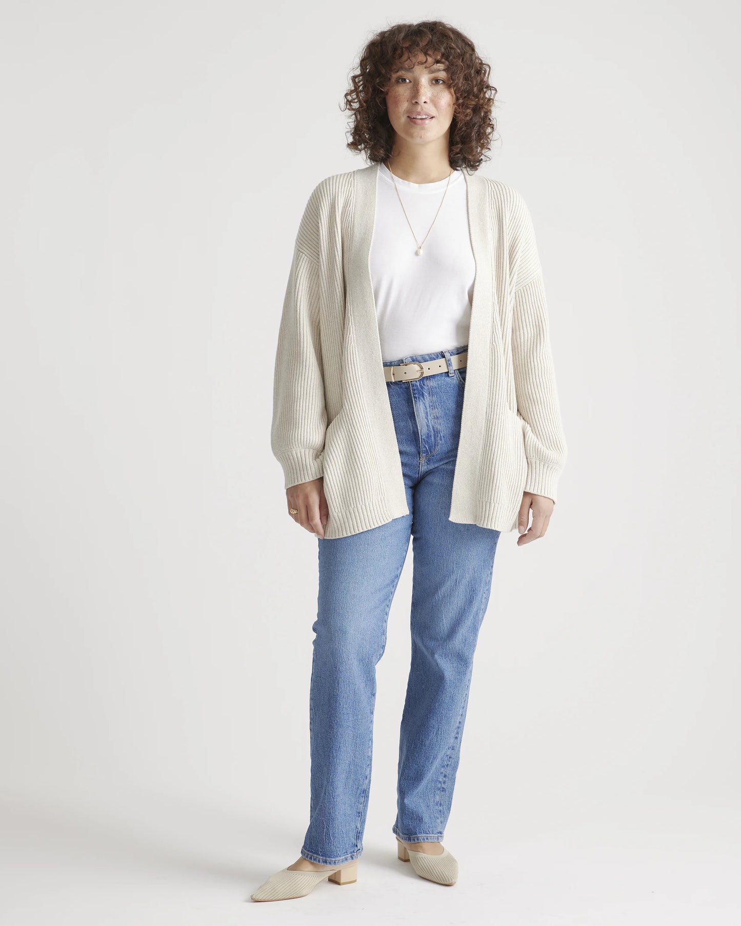 100% Organic Cotton Oversized Cardigan - XS / Camel