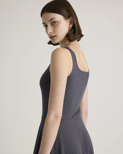 Tencel Jersey Fit & Flare Dress - XS / Dark Olive