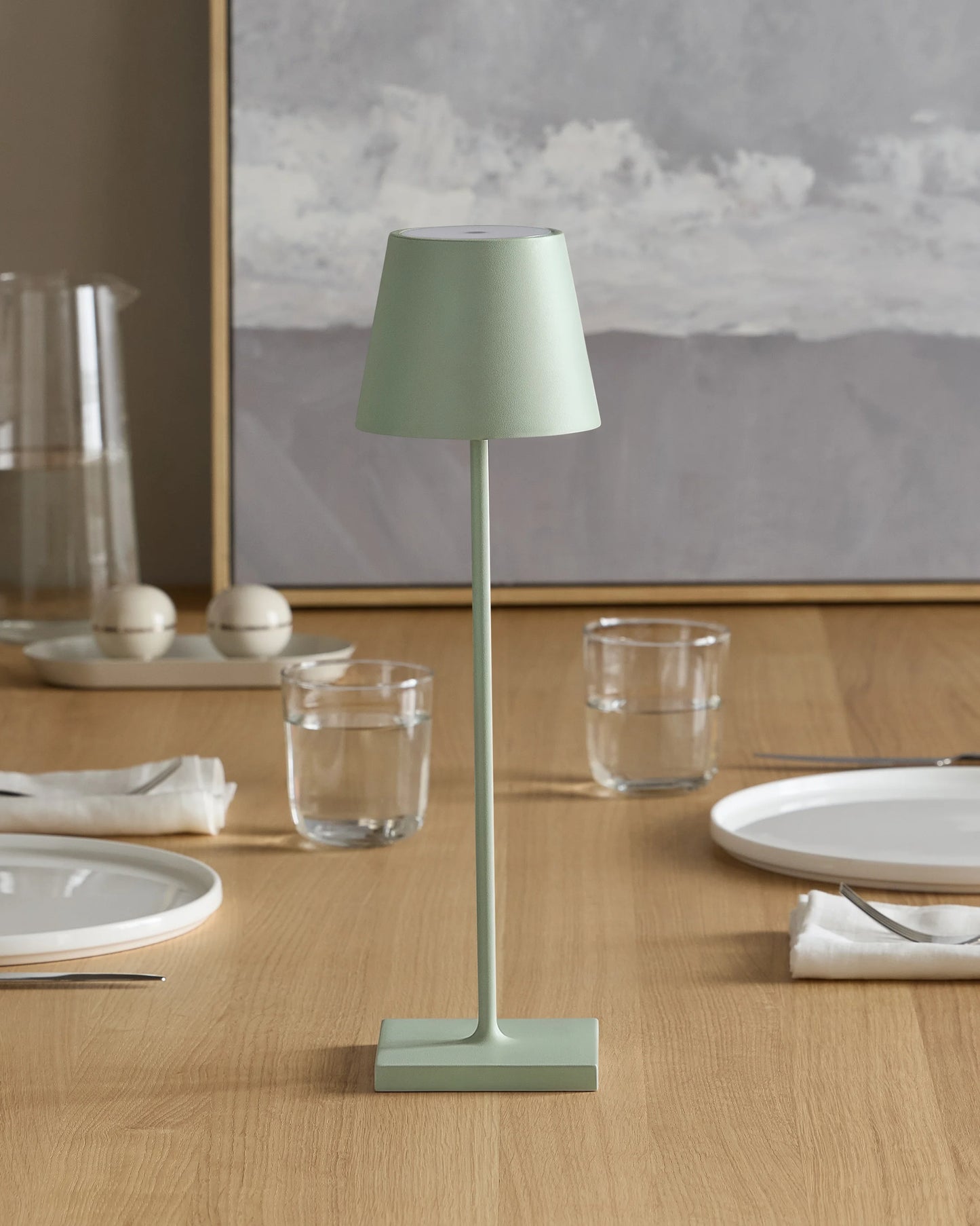 Poldina Pro Rechargeable Table Lamp by Zafferano - Regular / White