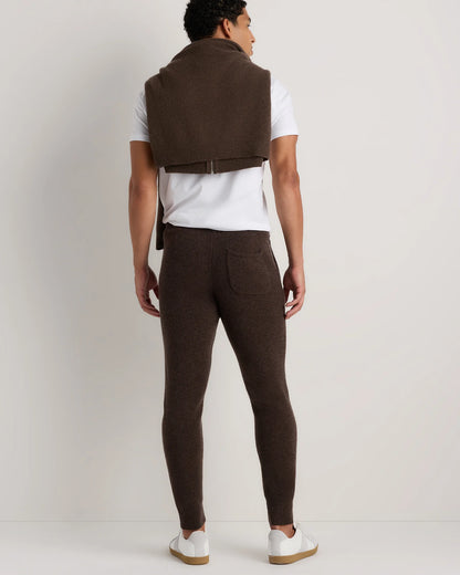 Mongolian Cashmere Jogger - S / Heather Truffle Brown