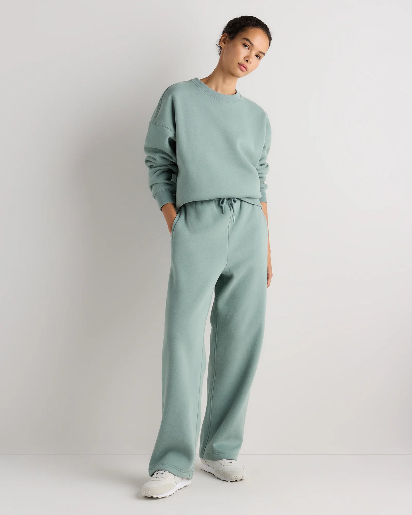 Everyday Fleece Crew - XS / Coastal Sage