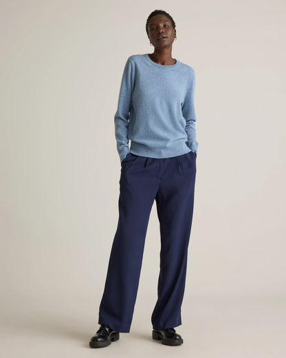 Mongolian Cashmere Crewneck Sweater - XS / Ivory